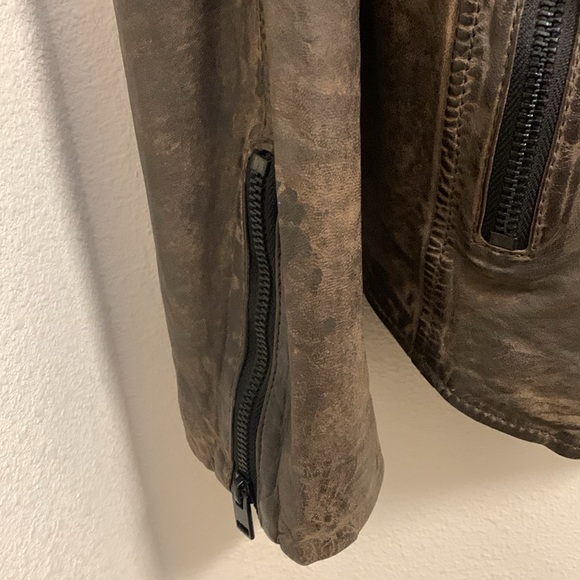 Men’s Mauritius leather jacket. Style Cove in grey/brown distressed looking. NWT - Picture 5 of 8